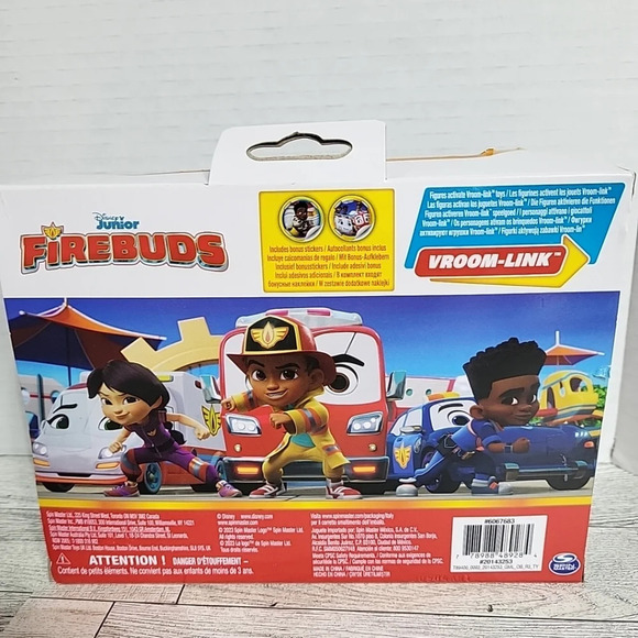 New In Box Disney‎ Junior Firebuds Lil' Buds Crew 3" Figures Set Rescue Team - Picture 3 of 7